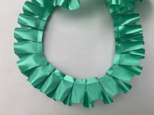 Pre Pleated Poly Ribbon Emerald Green No.15 10m